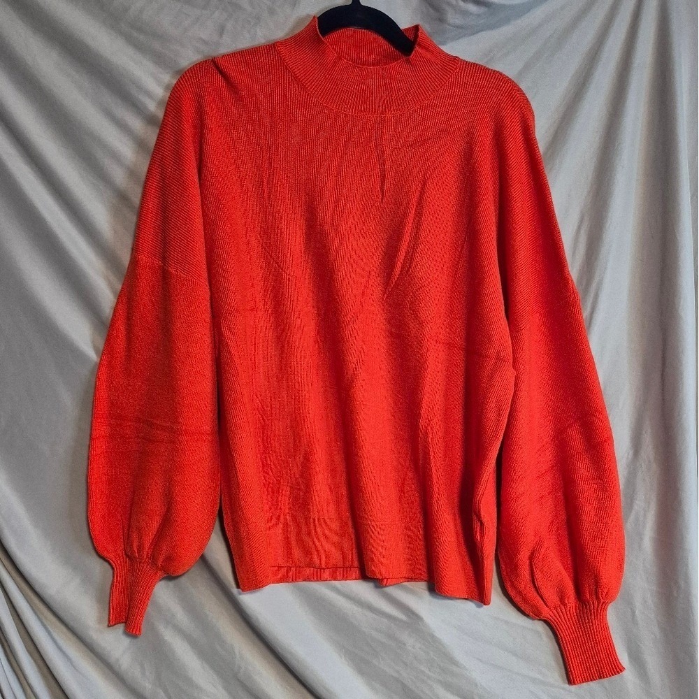 Gentle Warm Women's Orange Sweater Nwt Large